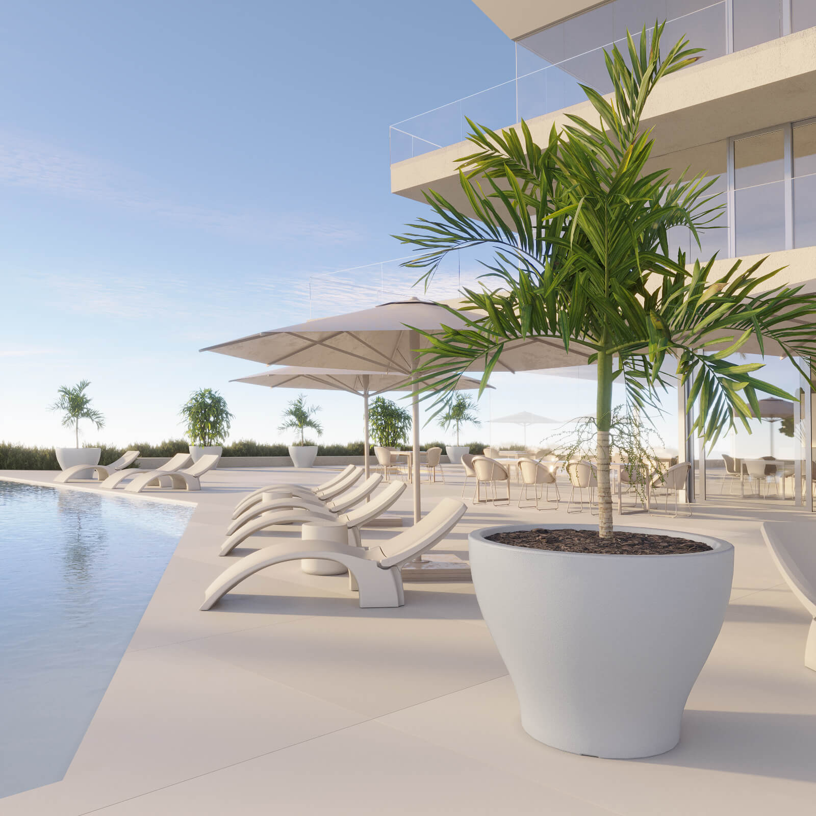 Maceta de plástico grande Amalfi COLISEO GRIS PERLA 1