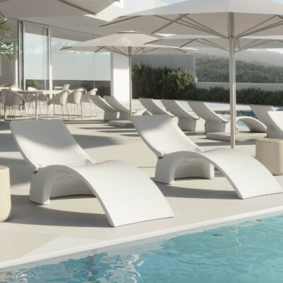 Set 2 Reposeras Amalfi Confort Color Blanco