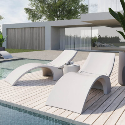 Set 2 Reposeras Amalfi Confort Con Mesa De Regalo