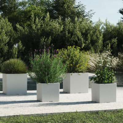 Set De Macetas Línea Cubo 30x30 Y 40x40